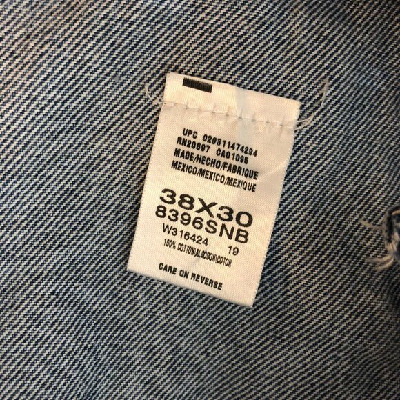 Dickies Denim Overalls 38X30 Pockets Adjustable Workwear 100% Cotton HEMMED 24" - Picture 4 of 6